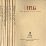 Civitas Anno VII n. 1 - 2, 3, 4, 5, 6 - 7, 8, 9 - 10, 11, 12. Rivista mensile di studi politici