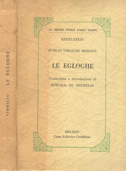 Le Egloghe - Publio Virgilio Marone - copertina