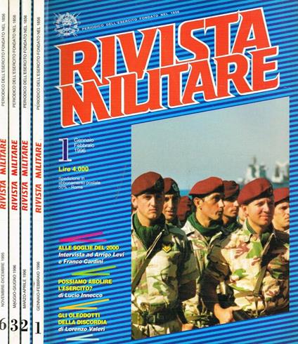 Rivista militare. Periodico dell'esercito fondato nel 1856. N.1, 2, 3, 6 anno 1996 - Giovanni Cerbo - copertina