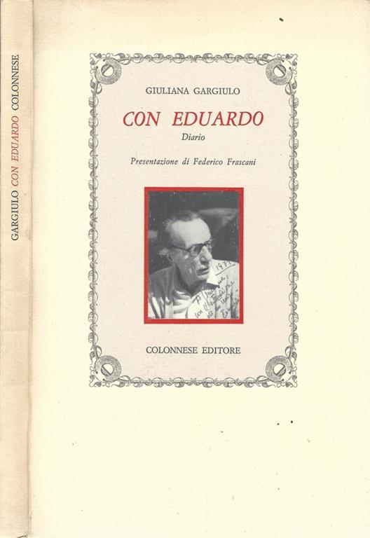 Con Eduardo. Diario - Giuliana Gargiulo - copertina