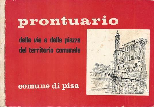 Prontuario delle vie e delle piazze del territorio Comunale - copertina