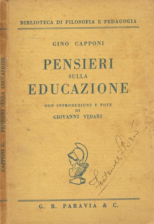 Pensieri sulla educazione - Gino Capponi - copertina