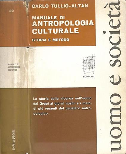 Manuale di antropologia culturale. Storia e metodo - Carlo Tullio Altan - copertina