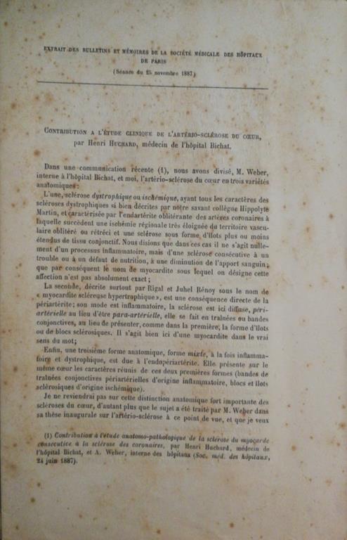 Contribution a l'étude clinique de l'artério-sclérose du coeur - Henri Huchard - copertina