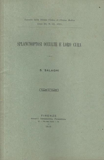 Splancnoptosi occulte e loro cura - S. Salaghi - copertina