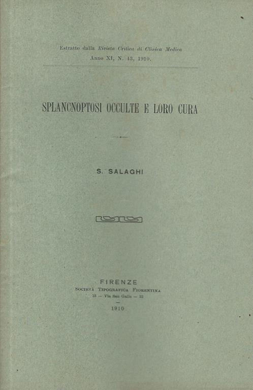 Splancnoptosi occulte e loro cura - S. Salaghi - copertina