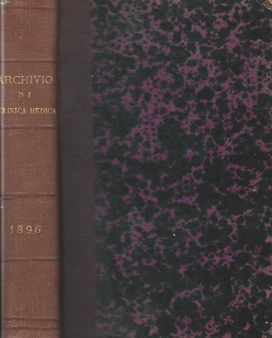 Archivio italiano di clinica medica (Rivista Medica) 1896 - E. Maragliano - copertina