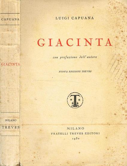 Giacinta - Luigi Capuana - copertina