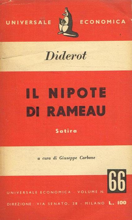 Il nipote di Rameau - Denis Diderot - copertina