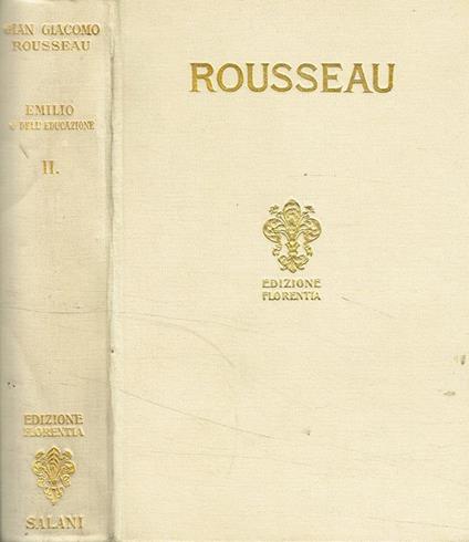 Emilio o dell'educazione vol.II - Jean-Jacques Rousseau - copertina