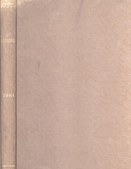 Leggere Anno 1961. Mensile bibliografico e di cultura - copertina