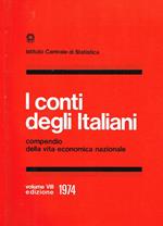 I conti degli italiani. Compendio della vita economica nazionale. Vol.VIII 1974