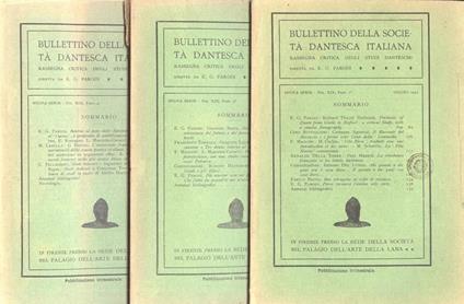 Bullettino della Società Dantesca Italiana Vol. XIX, Fasc. 2 ,3, 4. Rassegna critica degli studi danteschi - Ernesto Giacomo Parodi - copertina