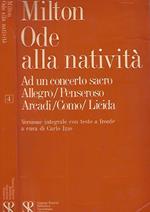 Ode alla natività. Ad un concerto sacro, Allegro, Penseroso, Arcadi, Como, Licida