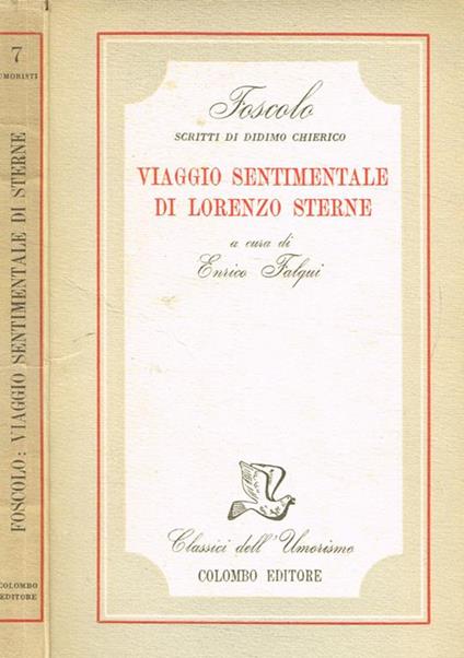 Viaggio sentimentale di Lorenzo Sterne - copertina