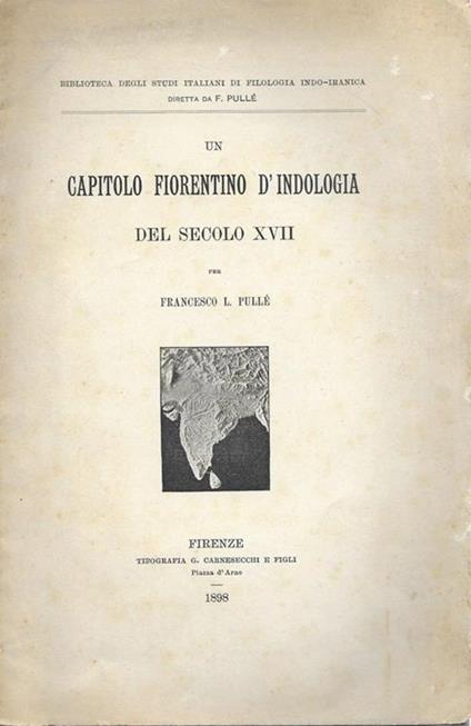 Un capitolo fiorentino d'indologia del secolo XVII - Francesco L. Pullé - copertina