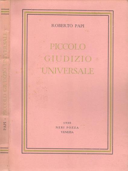 Piccolo giudizio universale - Roberto Papi - copertina