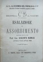 Esalazione ed assorbimento. Lettura tenuta nell'Ateneo veneto nell'anno 1869