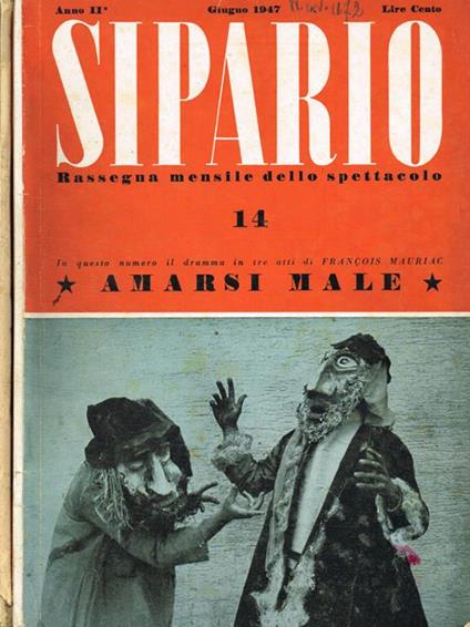 Sipario. Rassegna mensile dello spettacolo anno II n.14, 16/17 - Ivo Chiesa - copertina