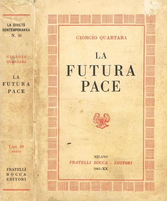 La futura pace - Giorgio Quartara - copertina