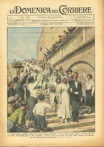 La Domenica del Corriere anno XXXVII n.35 1935 - copertina