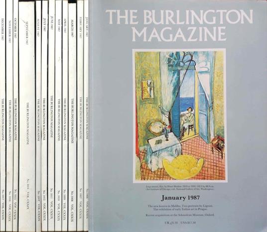 The Burlington Magazine. Vol. CXXIX - 1987 - copertina