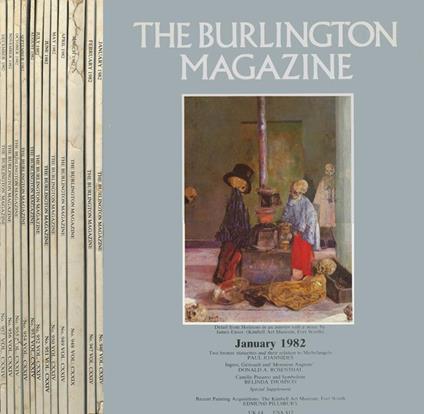 The Burlington Magazine. Vol. CXXIV - 1982 - copertina
