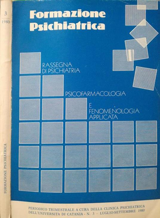 Formazione Pscichiatrica. Rassegna di Psichiatria, Pscicofarmacologia e Fenomenologia Applicata - copertina