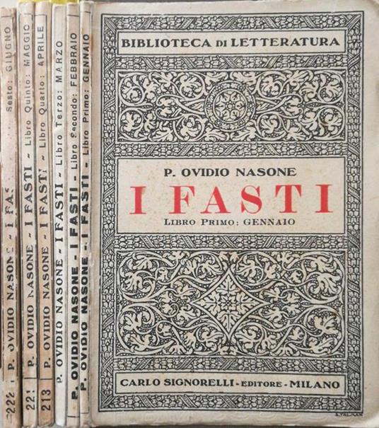 I Fasti - P. Nasone Ovidio - copertina