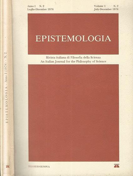 Epistemologia vol. 1-num.2 - copertina