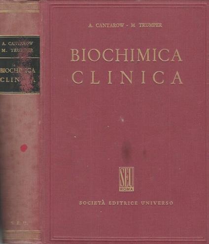 Biochimica clinica - A. Cantarow - copertina