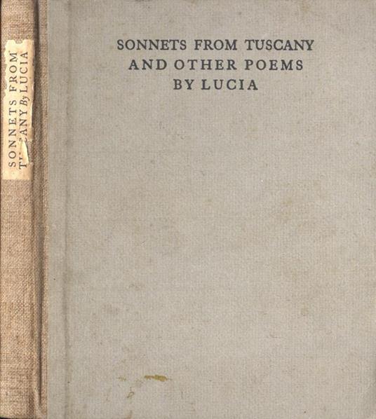 Sonnets from Tuscany and other poems - copertina