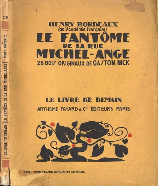 Le fantòme de la Rue Michel - Ange - Henry Bordeaux - copertina