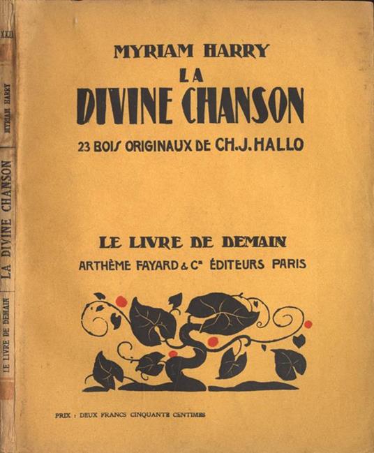 La divine chanson - Myriam Harry - copertina