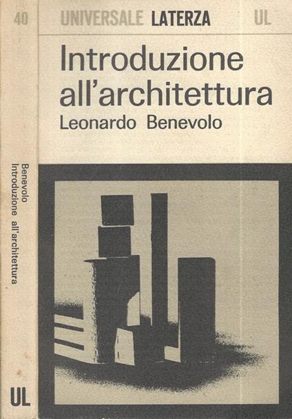 Introduzione all'architettura - Leonardo Benevolo - copertina