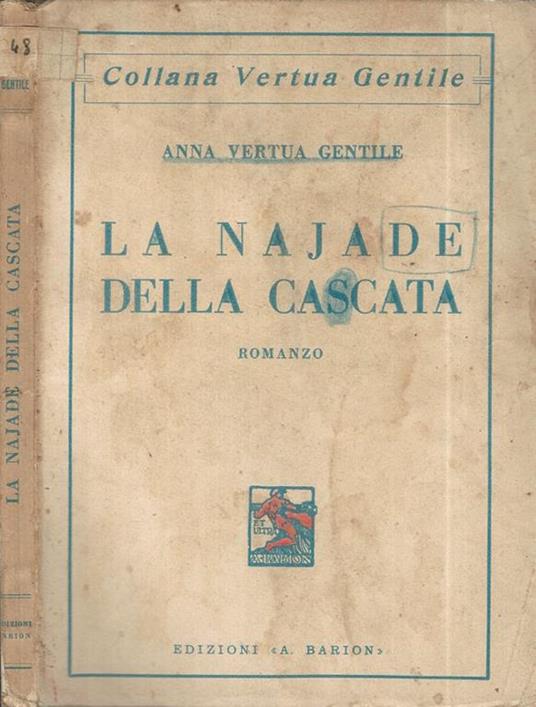 La Najade della cascata - Anna Vertua Gentile - copertina