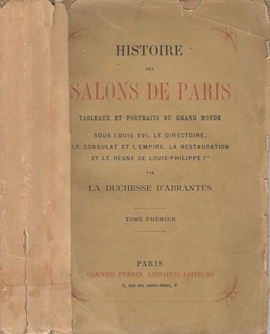 Histoire des Salons de Paris. Tableaux et portraits du grande monde - copertina