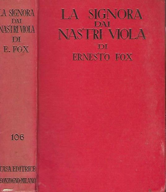 La Signora dai nastri viola - Ernesto Fox - copertina