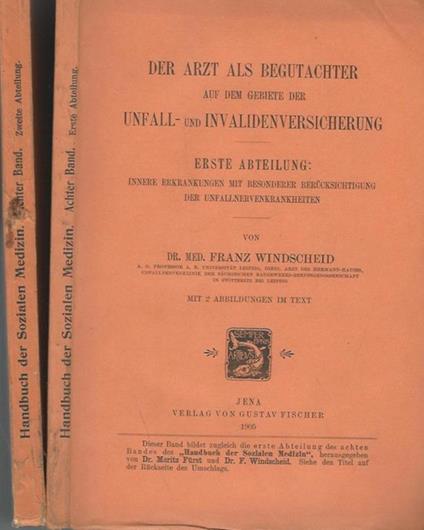 Der arzt als begutachter auf dem gebiete der Unfall und Invalidenversicherung - Franz Windscheid - copertina