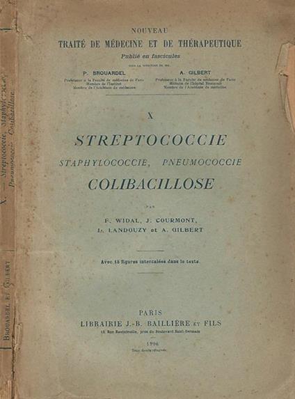 Streptococcie, staphylococcie, pneumococcie, colibacillose - F. Widal - copertina