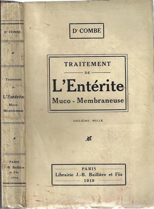 Traitement de l'entérite Muco-membraneuse - A. Combe - copertina