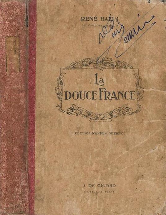 La Douce France - René Bazin - copertina