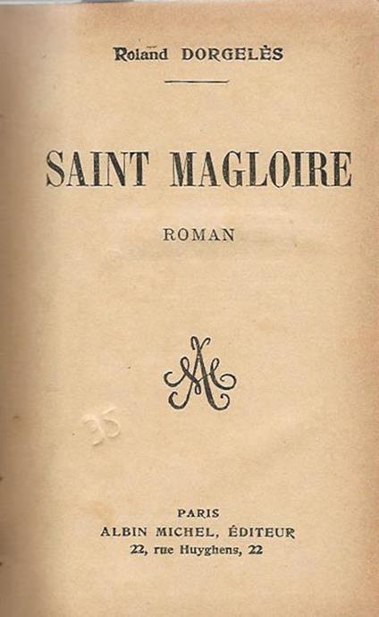 Saint Magloire - Roland Dorgeles - copertina