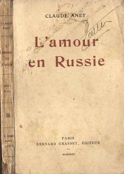 L' amour en Russie - Claude Anet - copertina