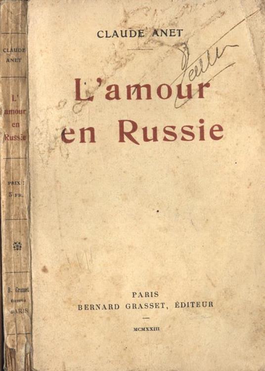 L' amour en Russie - Claude Anet - copertina