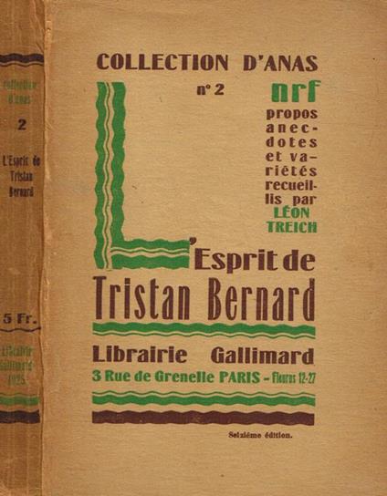 L' esprit de Tristan Bernard - copertina