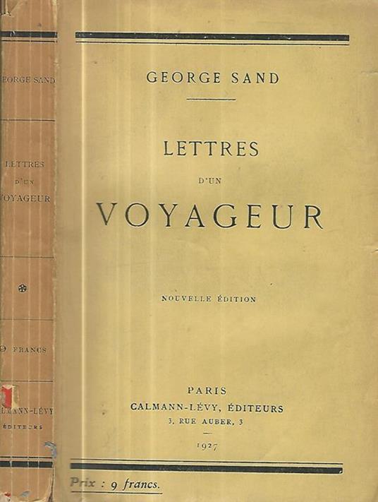 Lettres d'un voyageur - George Sand - copertina