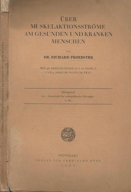 Uber muskelaktionsstrome am gesunden und kranken menschen - Richard Proebster - copertina