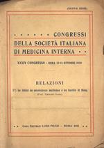 Congressi della Società Italiana di Medicina Interna. XXXIV Congresso