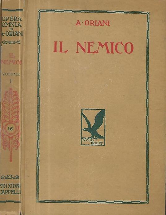 Il nemico - Alfredo Oriani - copertina